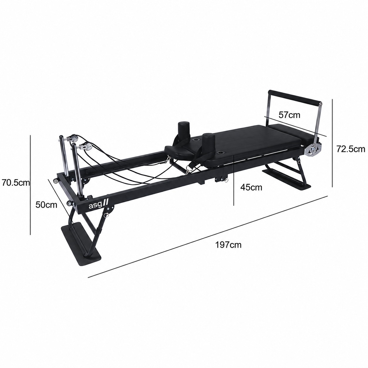 ASG 4430 Sammenleggbar Alu Pilates Reformer